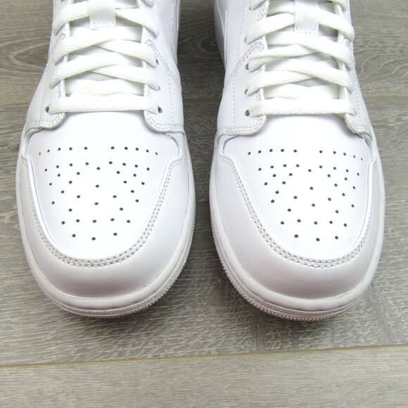 Air Jordan 1 Low Triple White Sneakers Men's Size 11 NEW - Picture 6 of 15